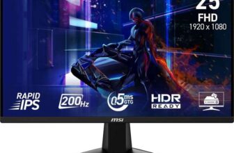 MSI CMS MAG 255F E20 Full HD 200 Hz 0.5ms, HDR ready, AMD FreeSync Premium Monitor Black w/code AO
