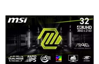 MSI MAG 322URDF E16 32-inch, 4K UHD, Dual Mode 160Hz 4K/320Hz FHD, Rapid IPS, Adaptive Sync Gaming Monitor – With Code (Free C&C)