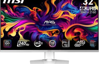 MSI MPG 321URXW QD-OLED 31.5 Inch 4K UHD Gaming Monitor – 3840 x 2160 Quantum Dot OLED Panel