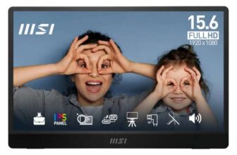 MSI PRO MP161 E2 15.6 IPS Full HD 60Hz 4ms USB-C Portable Monitor with Code