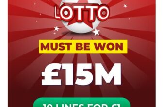 MUST BE WON National Lottery £15 Million Jackpot – 10 Lines For £1