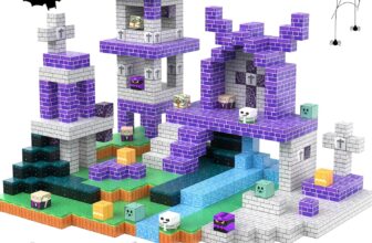 Magnetic Blocks Halloween Building Toys Gifts Construction Toys for 3 4 5 6 7 8 Year Old Boys & Girls, STEM Montessori Sensory Creative Kids Toys Halloween Decor Party Favors