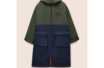 Mara Fleece Lined Robe Coat in Khaki