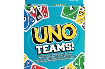 Mattel Games UNO Teams Card Game for Family Nights, Game Nights, Travel, Camping & Parties for Players 7