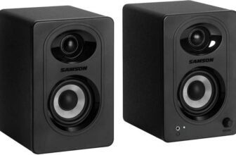 MediaOne M30BT 3 Powered Studio Monitors Bluetooth Connectivity Studio-Quality Sound – Black