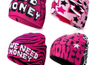 Meng Jiaran 4-Pack Y2K Beanie Hats, Multicolour