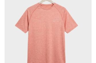 Mens Orange Marled Sports Top