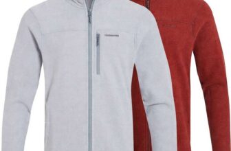Mens Souther Full Zip Fleece Jacket Cloud Grey / Red With Code Members