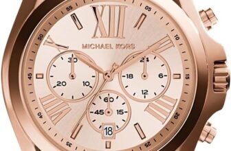 Michael Kors Bradshaw Watch for Women, 43mm Quartz Chronograph Movement with Stainless Steel Strap