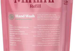 Miniml Hand Soap Wash Liquid 1L Refill – Cucumber & Aloe Vera Infused Eco Friendly Hand Washing Liquid Gel for Soft and Sensitive Skin Care – 100% Vegan & Cruelty Free