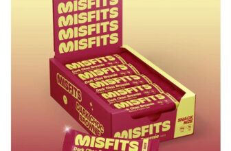 Misfits Dark Choc Brownie SNACK-SIZE Protein Bar 40g