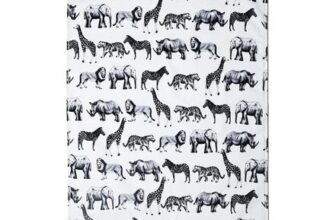 Mono Safari White Velour Cotton Hand Towel 50 X 75cm