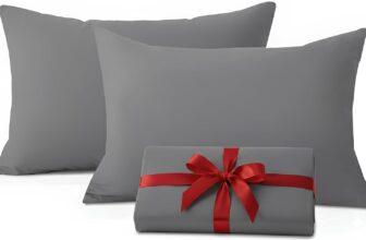 Moonlight Bedding Pillow Cases 2 Pack Grey Pillowcases Envelope Closure Super Soft Brushed Microfiber Standard House Wife Pillow Covers, (50 X 75 CM)