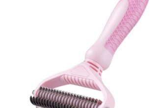 Morpilot Large Hair Removal Undercoat Brush for Long Coats, Pink