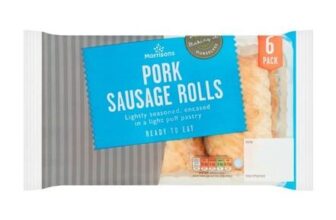 Morrisons 6 Fresh Bake Pork Sausage Rolls