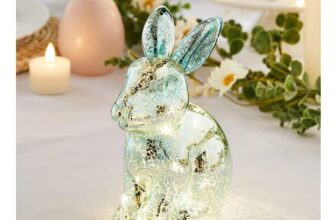 Mottled Glass Bunny Easter Decoration