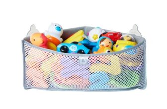 Munchkin Highn Dry Corner Bath Toy Organiser, Grey