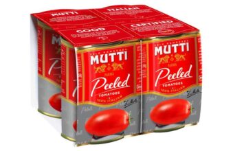 Mutti – Pelati Peeled Tomatoes, 400g, (Pack of 4)