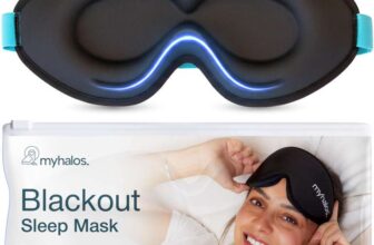 MyHalos 100% Blackout Sleep Masks for Women & Men – Zero Eye Pressure Eye Mask for Sleeping
