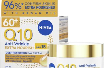 NIVEA Q10 Anti-Wrinkle 60 Extra Nourishing Day Cream SPF 15 (50ml), Hydrating Day Cream to Reduce Fine Lines and Wrinkles, Nourishing Skincare for Mature Skin