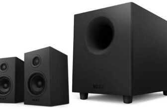 NZXT Relay Black Desktop Stereo Gaming Speakers Gaming Subwoofer Bundle