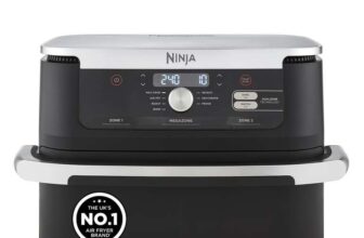 Ninja Foodi FlexDrawer Air Fryer, Dual Zone with Removable Divider, Large 10.4L Drawer, 7-in-1