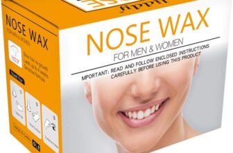 Nose Hair Removal Wax Kit – 20 Applicator Sticks, Wax Beans, 8 Mustache Stickers, Measuring Cup, 10 Paper Cups for Eyebrow Hair