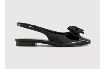 OFFICE Festival Bow Slingback Flats Black