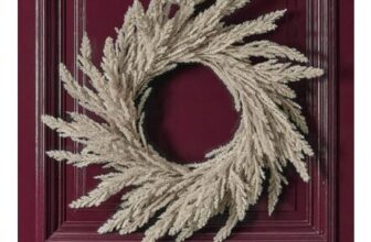 OHS 55cm Cream Dried Pampas Grass Wreath