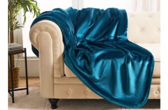 OHS Faux Fur Mink Throw Teal