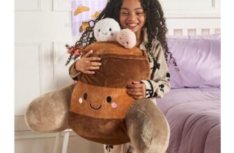 OHS Hugo The Hot Chocolate With Marshmallows Brown Cuddle Cushion