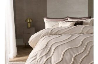 OHS Tufted Contour Duvet Set – Ivory
