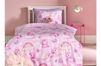 OHS Unicorn Fun Print Duvet Cover Set – Lilac