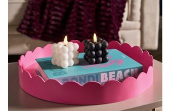 OHS round Scallop Tray – Hot Pink