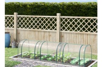 OUTSUNNY Tunnel Greenhouse Steel Frame for Garden W/ Zipper Doors