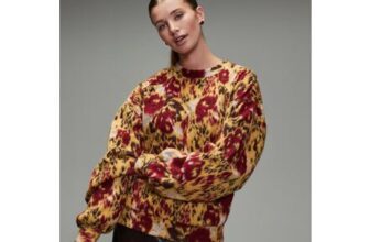 Ochre Yellow Cosy Crew Neck Jumper with Ribbed Detail