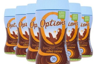 Options Salted Caramel Hot Chocolate Drink (Multipack of 6 x 220 g Jars) £16.20 with S&S