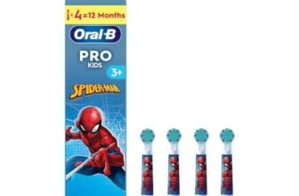 Oral-B Pro Kids Spiderman Toothbrush Heads 4 Pack