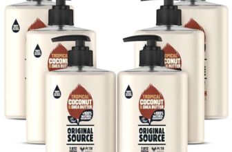 Original Source Coconut and Shea Butter / Vanilla Handwash, Vegan Handwash, Antibacterial, Multipack of 6 x 300ml