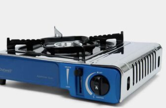 Outwell appetiser camping stove silver and blue