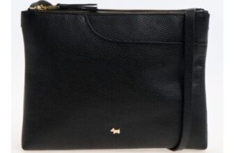 PAUL COSTELLOE Black Leather Mesa Cross Body Bag