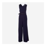 PHASE EIGHT Purple Anna Crossover Detail Jumpsuit