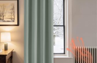 PONY DANCE Sage Green Window Blackout Curtain with Eyelet for Living Room, Thermal Insulated Energy Saving Curtain 90 Inch Drop Extra Long Drapes for Room Darkening, 1 Panel, W52 X L90