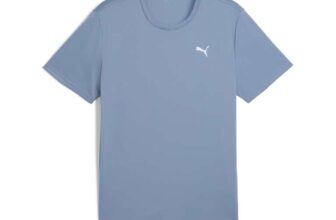 PUMA Mens Essential Poly T-Shirt – Blue Size S / Size M £5.75 / Black XL £5.54