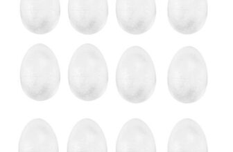 Pack of 12 Foam Craft Polystyrene Eggs