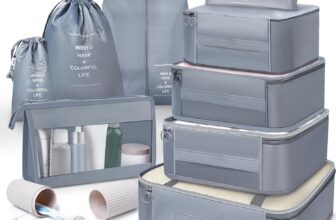 Packing Cubes for Suitcases,10 Pcs Compression Organiser Bags for Backpack,Luggage Packing Organizers,Waterproof Travel Essentials Clothes Shoes Storage Bag(Grey)