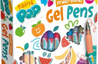 Paint Pop – Fruity Scents Gel Pens For Kids – 8 Classic, 8 Glitter and 8 Shimmery Metallic Coloured Scented Pens – Mess-Free, Fast Drying Action, Easy Clean Up, Multi-Surface, Creative Fun – 3 Years