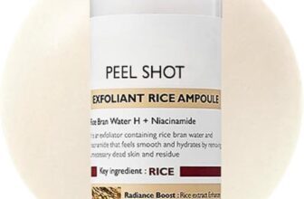 Peel Shot Exfoliant Rice Ampoule, Face Scrub Exfoliator Whiteheads Blackhead Remover, Pore Refining Facial Scrub, Gentle Exfoliating Rice Serum Contain AHA BHA, Niacinamide, 80ml