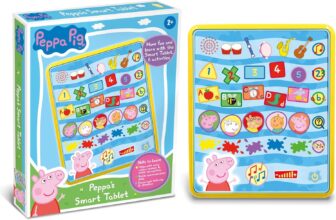 Peppa Pig – PP04 Peppas Smart Tablet Toy For Kids – Interactive Learning & Child Development, Colours, Numbers and Letter Recognition, Communication Skills, Features 6 Fun Activities, 2 Years