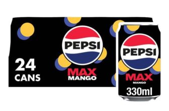 Pepsi Max Mango, 330ml (Pack of 24) – S&S £7.12/£6.37